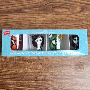 Disney Nightmare Before Christmas Holiday Shot Glass Set 4 1.5oz NIB